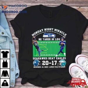 Seattle Seahawks Win Philadelphia Eagles Nfl Monday Night Football Final Score Tshirt