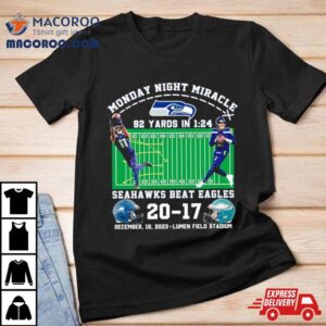 Seattle Seahawks Win Philadelphia Eagles Nfl Monday Night Football Final Score Tshirt