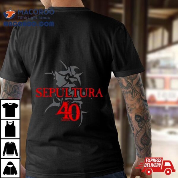 Sepultura 40 Years Celebrating The Through Death Tour 2024 Logo Shirt