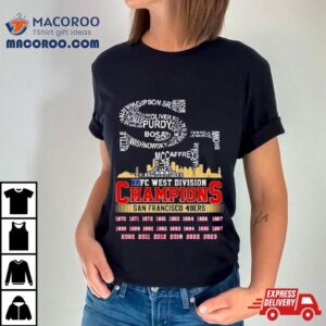 Sf Team Name Skyline Nfc West Division Champions San Francisco Ers Tshirt