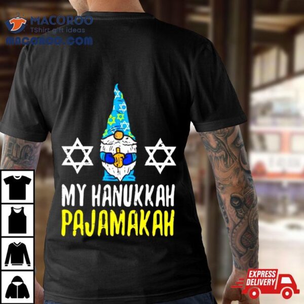 Shalom Gnome My Hanukkah Pajamakah Shirt