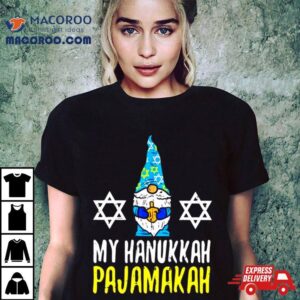 Shalom Gnome My Hanukkah Pajamakah Tshirt