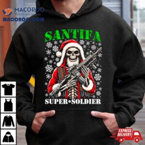 Skeleton Santifa Super Soldier Tshirt