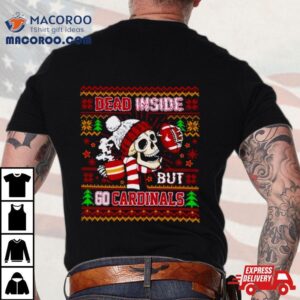 Skull Dead Inside But Go Arizona Wildcats Ugly Christmas Tshirt