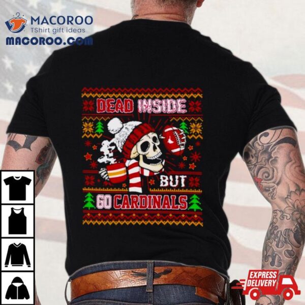 Skull Dead Inside But Go Arizona Wildcats Ugly Christmas Shirt