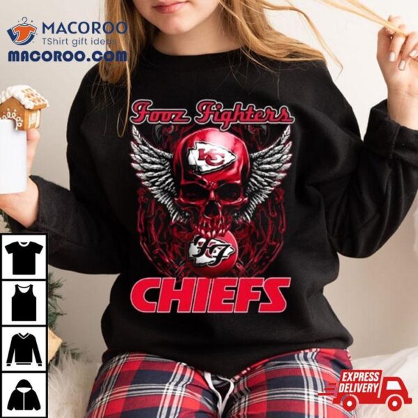 Skull Wings Fooz Fighters Kansas City Chiefs Shirt