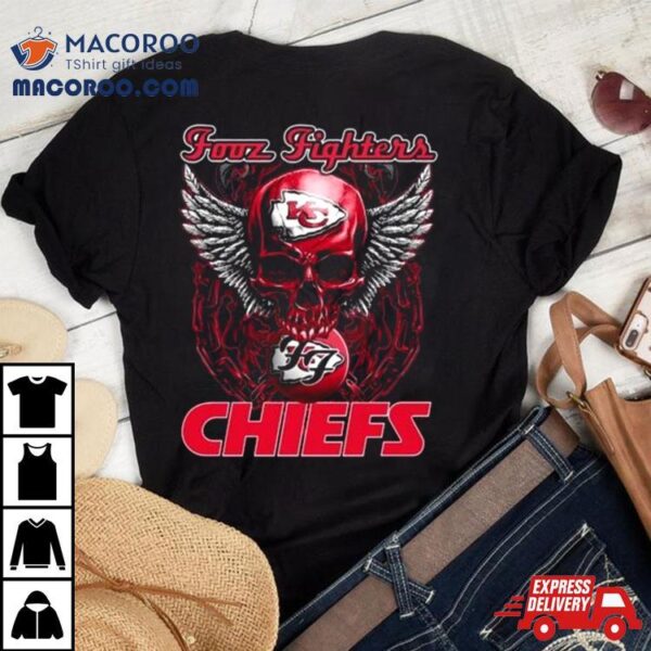 Skull Wings Fooz Fighters Kansas City Chiefs Shirt