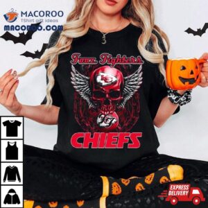 Skull Wings Fooz Fighters Kansas City Chiefs Tshirt