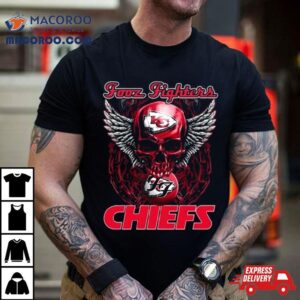 Skull Wings Fooz Fighters Kansas City Chiefs Tshirt