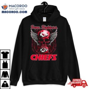 Skull Wings Fooz Fighters Kansas City Chiefs Tshirt