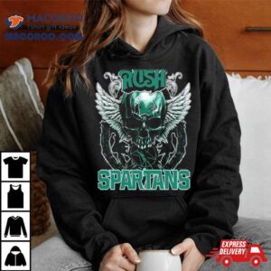 Skull Wings Rush Michigan State Spartans Tshirt