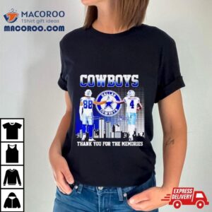 Skyline Dallas Cowboys Ceedee Lamb And Dak Prescott Thank You For The Memories Signatures T Shirt