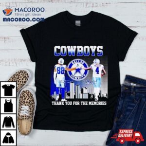 Skyline Dallas Cowboys Ceedee Lamb And Dak Prescott Thank You For The Memories Signatures Tshirt