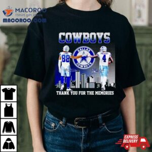 Skyline Dallas Cowboys Ceedee Lamb And Dak Prescott Thank You For The Memories Tshirt