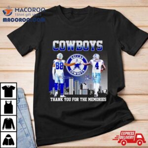 Skyline Dallas Cowboys Ceedee Lamb And Dak Prescott Thank You For The Memories Tshirt