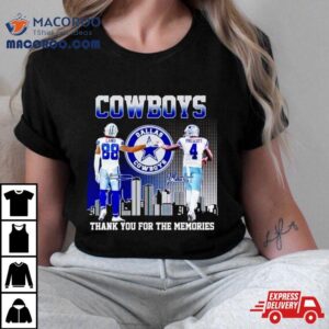 Skyline Dallas Cowboys Ceedee Lamb And Dak Prescott Thank You For The Memories Tshirt