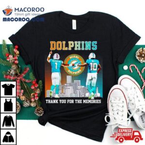 Skyline Miami Dolphins Tua Tagovailoa And Tyreek Hill Thank You For The Memories T Shirt