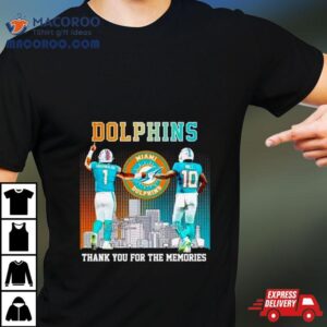 Skyline Miami Dolphins Tua Tagovailoa And Tyreek Hill Thank You For The Memories T Shirt