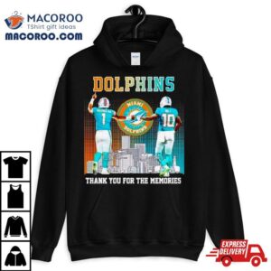 Skyline Miami Dolphins Tua Tagovailoa And Tyreek Hill Thank You For The Memories Tshirt