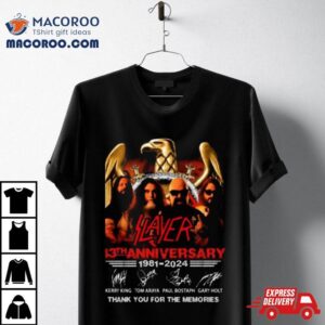 Slayer Th Anniversary Thank You For The Memories Signatures Tshirt