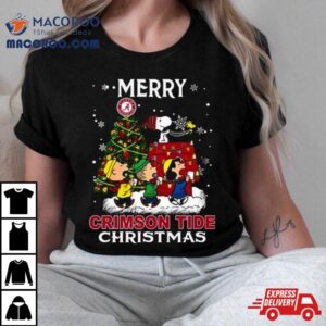 Snoopy And Friends Merry Christmas Alabama Crimson Tide Tshirt