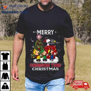 Snoopy And Friends Merry Christmas Alabama Crimson Tide Tshirt