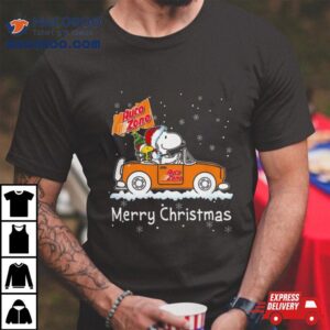 Snoopy And Woodstock Driving Car Auto Zone Christmas 2023 Shirt