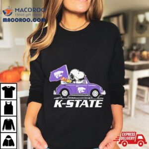 Snoopy And Woodstock Driving Car Kansas State Wildcats Bowl Champions Tshirt