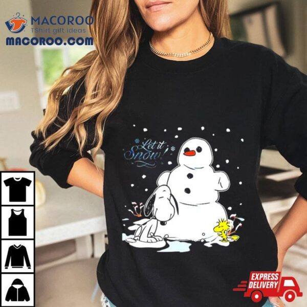 Snoopy And Woodstock Let It Snow Christmas 2023 Illustration Shirt