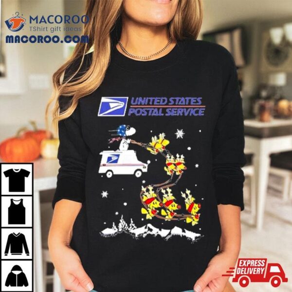 Snoopy And Woodstock Reindeers United States Postal Service Christmas 2023 Sweatshirt