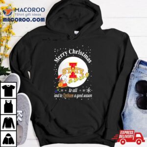 Snoopy Merry Christmas To All And To State Cyclones A Good Season Tshirt