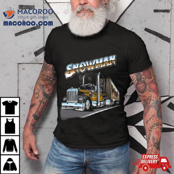 Snowman Smokey The Bandit Smile Face Art Shirt