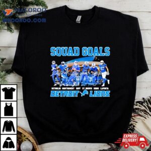 Squad Goals Detroit Lions 2023 Signatures Shirt