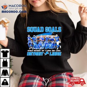 Squad Goals Detroit Lions Signatures Tshirt