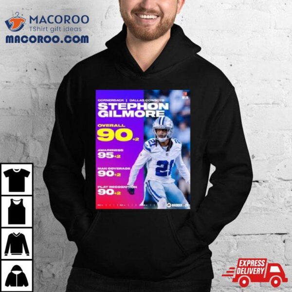 Stephon Gilmore Cowboys Overall 90+2 Awareness 95+2 Throw Power 90+2 Play Action 90+2 Madden 24 Shirt