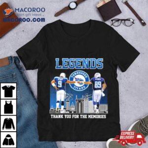 Steve Mcnair And Frank Wycheck Tennessee Titan Legends Memories Signatures Tshirt