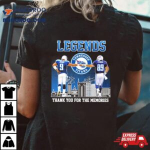 Steve Mcnair And Frank Wycheck Tennessee Titan Legends Memories Signatures Tshirt