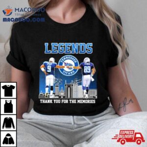 Steve Mcnair And Frank Wycheck Tennessee Titan Legends Memories Signatures Tshirt