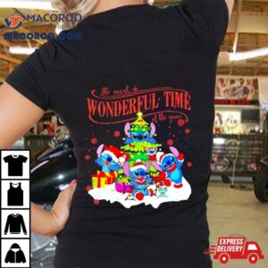 Stitch Santa Claus The Most Wonderful Time Of The Year Shirt