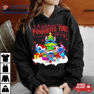 Stitch Santa Claus The Most Wonderful Time Of The Year Tshirt