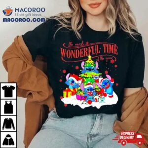 Stitch Santa Claus The Most Wonderful Time Of The Year Tshirt