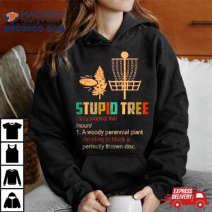 Stupid Tree Disc Golf Gift Funny Frisbee Fans Vintage Tshirt