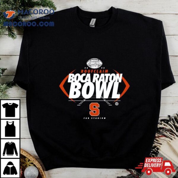 Syracuse Orange Football 2023 Roofclaim Boca Raton Bowl Fau Stadium Shirt