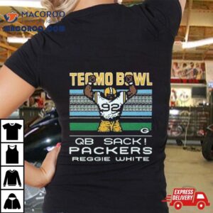 Tecmo Bowl Green Bay Packers Reggie White Qb Sack Tshirt
