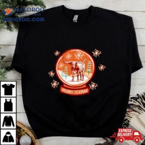 Texas Longhorn Snow Globe Merry Texmas Tshirt