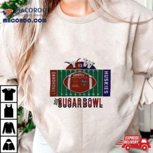 Texas Longhorn Sugar Bowl Bound Dualing Logo Longhorn Vs Huskies Tshirt