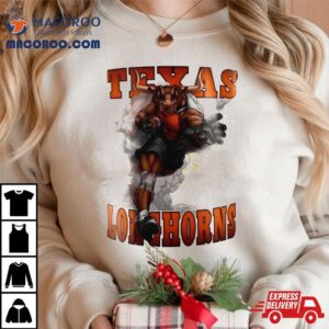 Texas Longhorns Big Conference Championship Game Arlington Texas Custom Baseball Mascot Tshirt