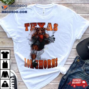 Texas Longhorns Big Conference Championship Game Arlington Texas Custom Baseball Mascot Tshirt