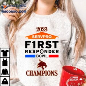 Texas State Bobcats Football Servpro First Responder Bowl Champions Tshirt