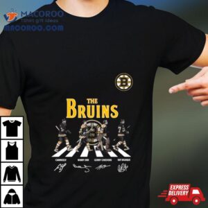 The Boston Bruins Cam Neely Bobby Orr Gerry Cheevers Ray Bourque Abbey Road Signatures Tshirt